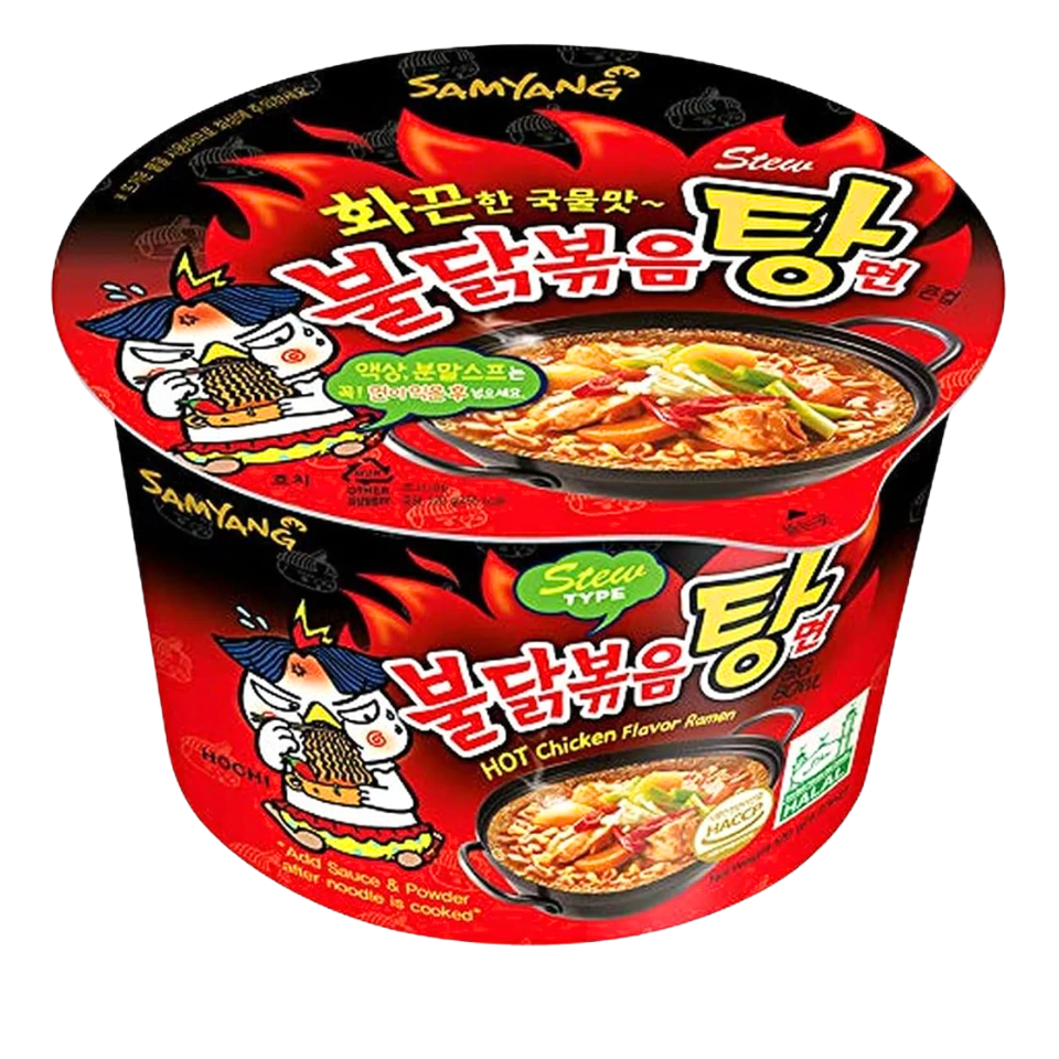 Samyang aštrus vištienos didelis dubuo ramenų - troškinys, 105 g
