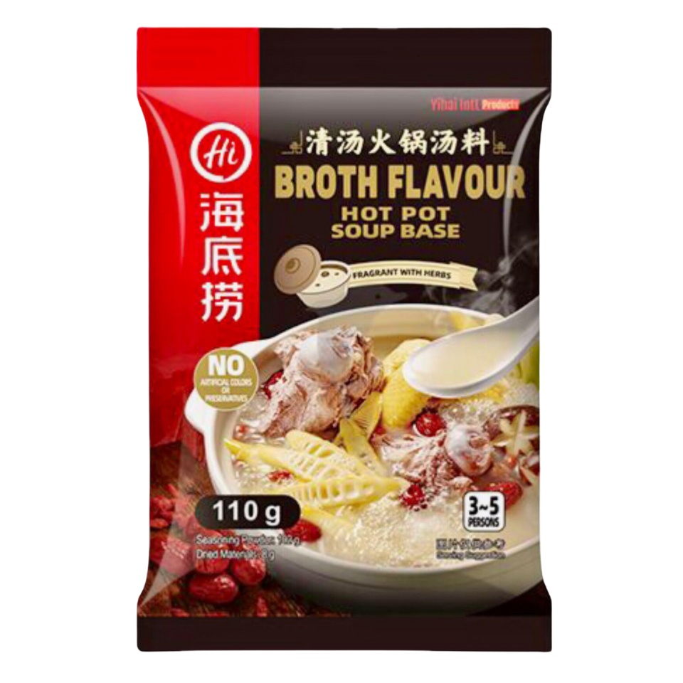 Haidilao Hot Poti Puljongipõhi - Mitte Vürtsine Puljongi Maitse, 110g