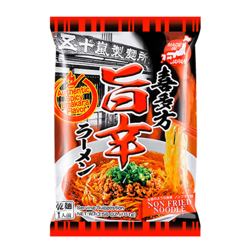 Japanese Instant Kitakata Ramen Noodle Soup - Spicy Uma-Kara, 101g