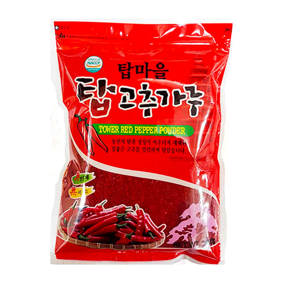 Korejas torņa sarkano piparu pulveris (Gochugaru) - rupjš, 500g