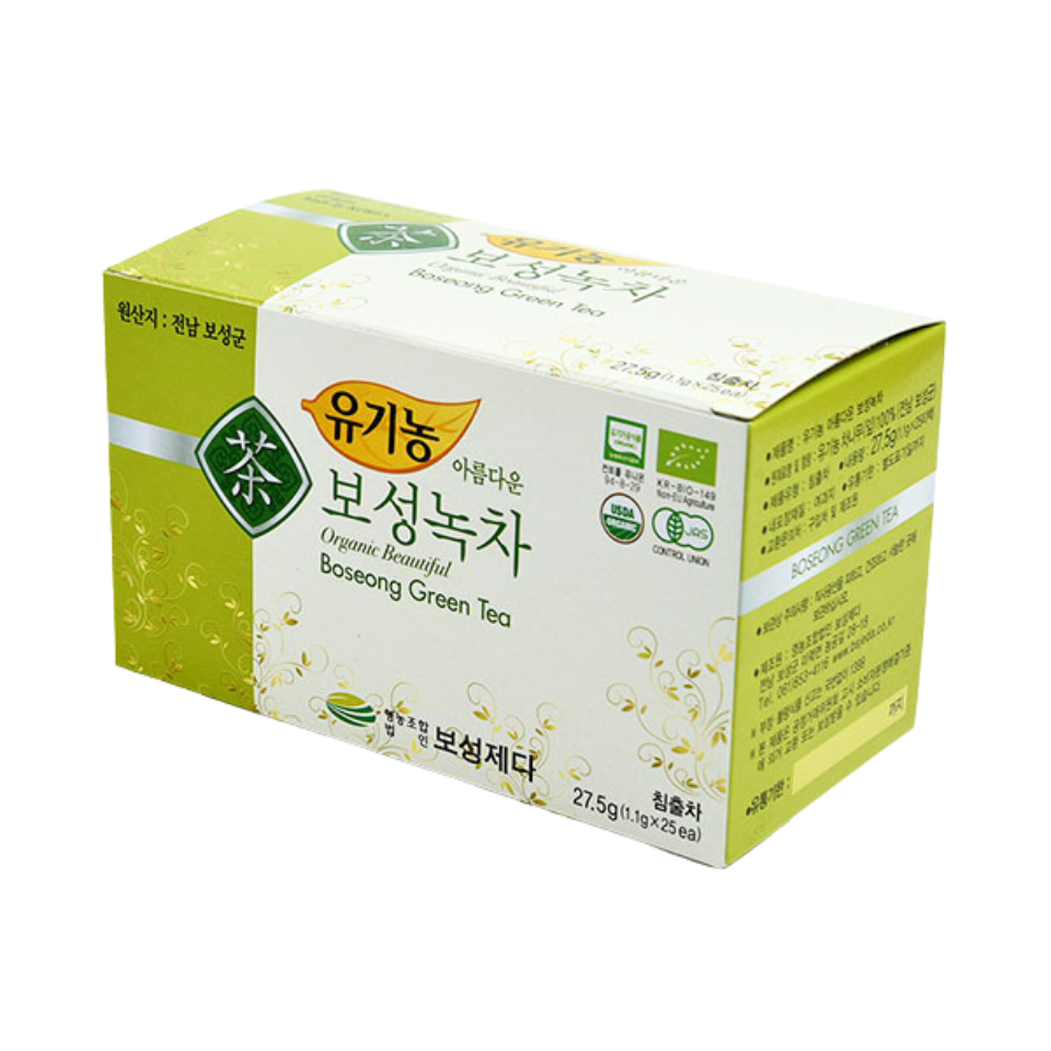 Корейский зеленый чай Boseong - чайные пакетики (1,1 г x 25), 27,5 г