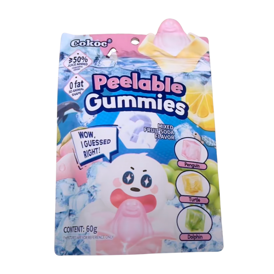 Cokoc Peeling Soft Candy - Fruit Soda Mix, 60g