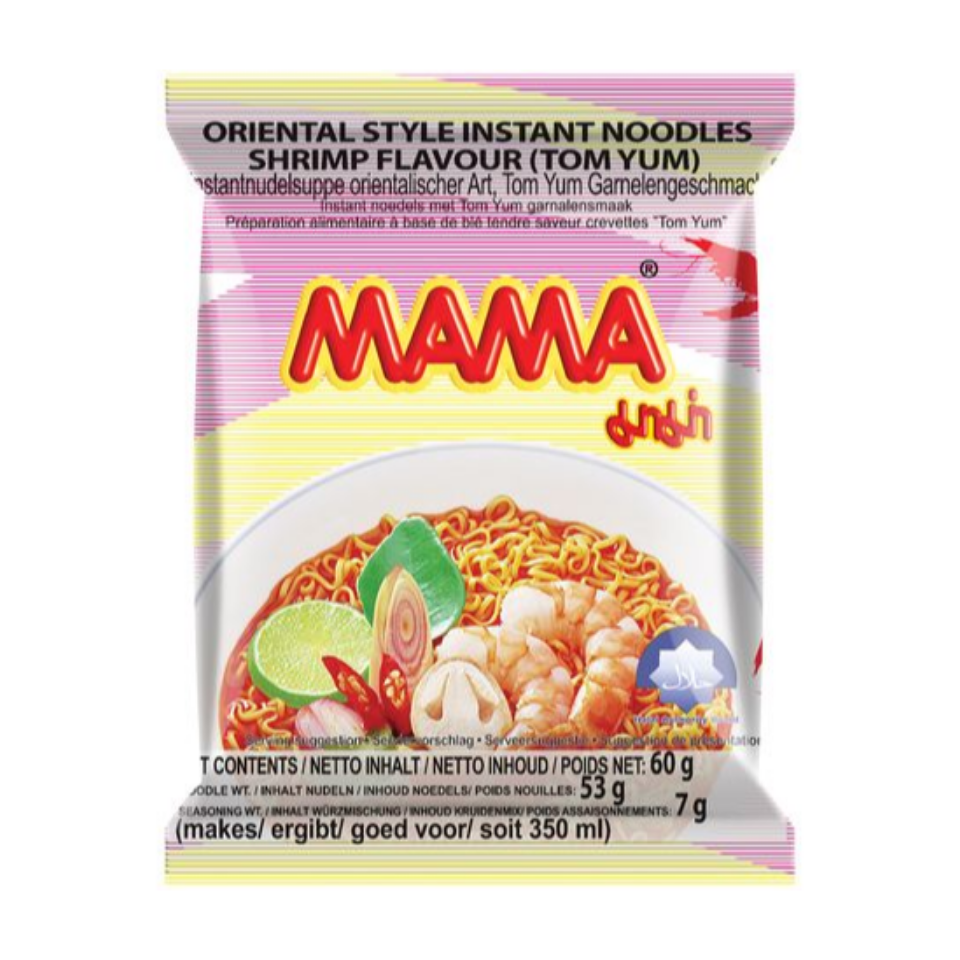 Mama Instant Noodles - Tom Yum (Garneles), 60g