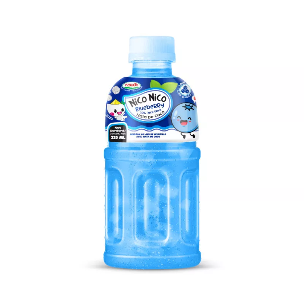 NICO NICO Nata De Coco Drink - Blueberry, 320ml