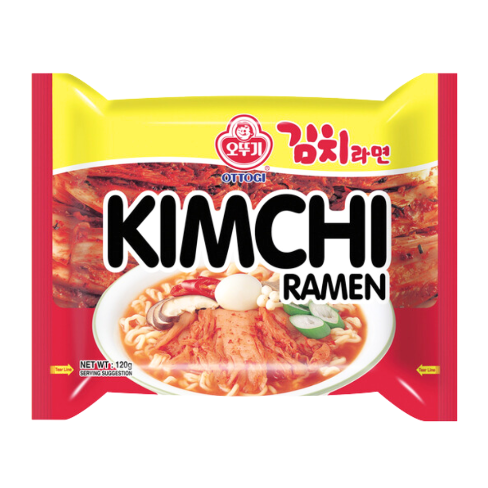 Koreanska Ottogi Snabbnudlar - Kimchi Ramen, 120g