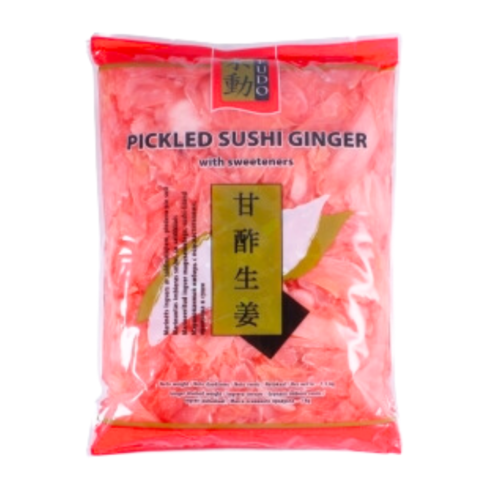 Inlagd sushi-ingefära med sötningsmedel Gari, rosa, 200g