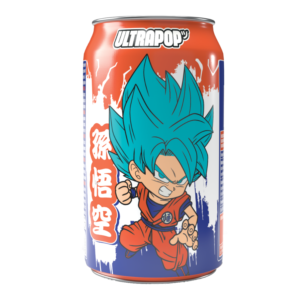 Ultra Pop Carbonated drink Dragon Ball Super Goku - Strawberry, 330ml