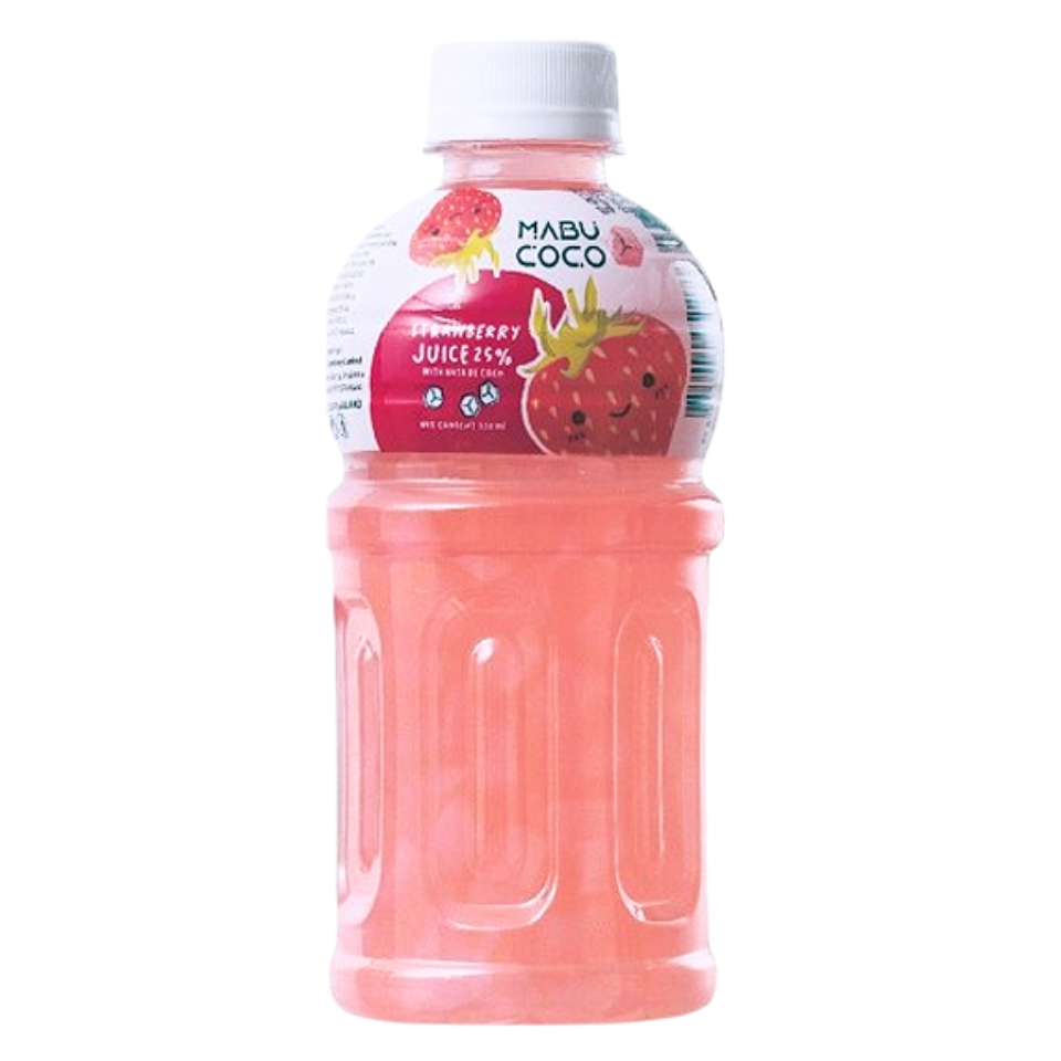 Напиток Mabu Coco с Nata de Coco — клубничный вкус, 320 мл