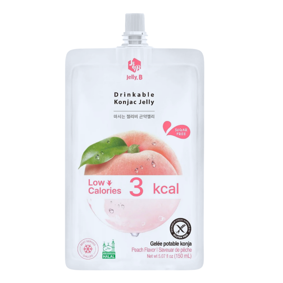 Jelly.B Konjac želė - 3 Kcal persikų skonio, 150 ml