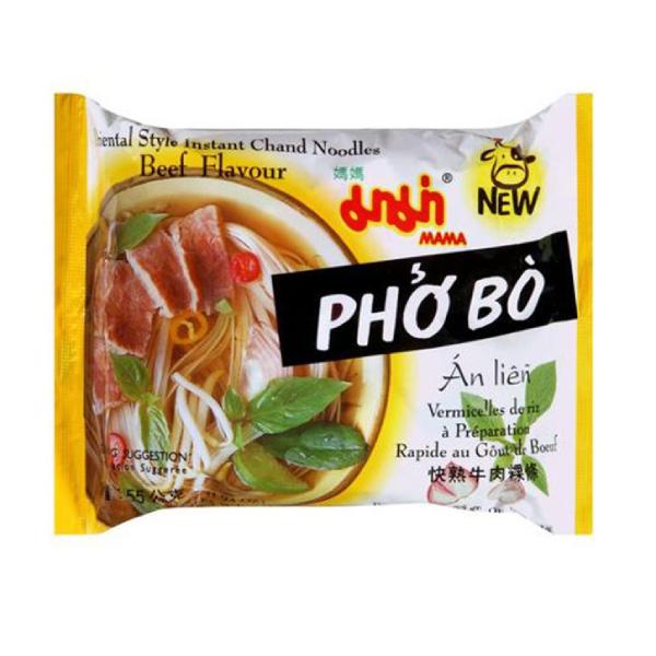 Mama Pho Bo Instant Chand Noodles - jautienos skonis, 55g