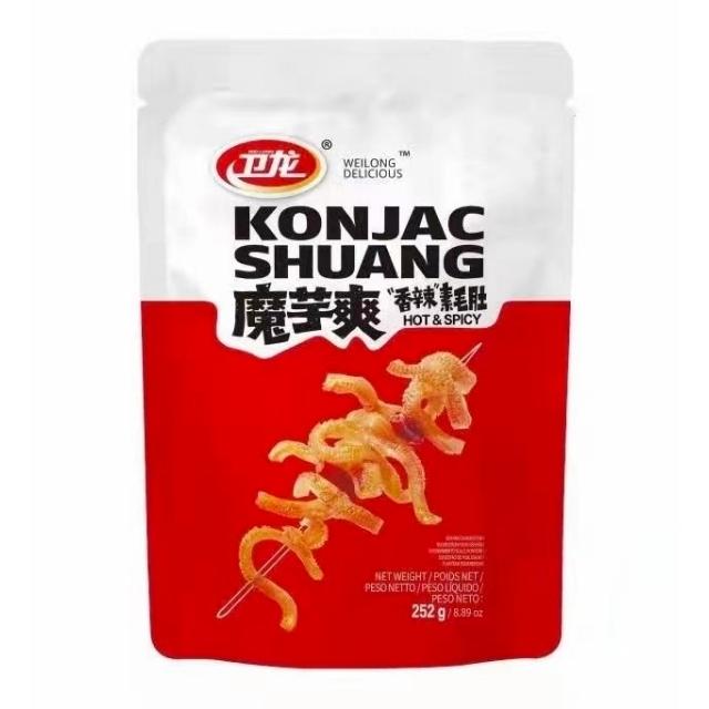 Weilong Konjac Shuang Konjac užkandis - keptas aštrus, 252 g (28 vnt.)
