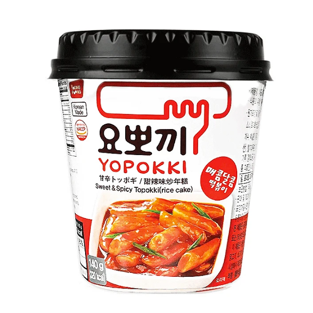 Сладко-острый топокки (корейские рисовые лепешки быстрого приготовления), 140 г