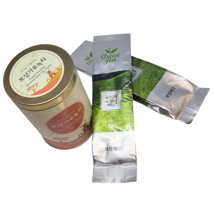 (Pērc 1 – saņem 1 bez maksas) Korejas Boseongas mača zaļās tējas pulveris, 100 g