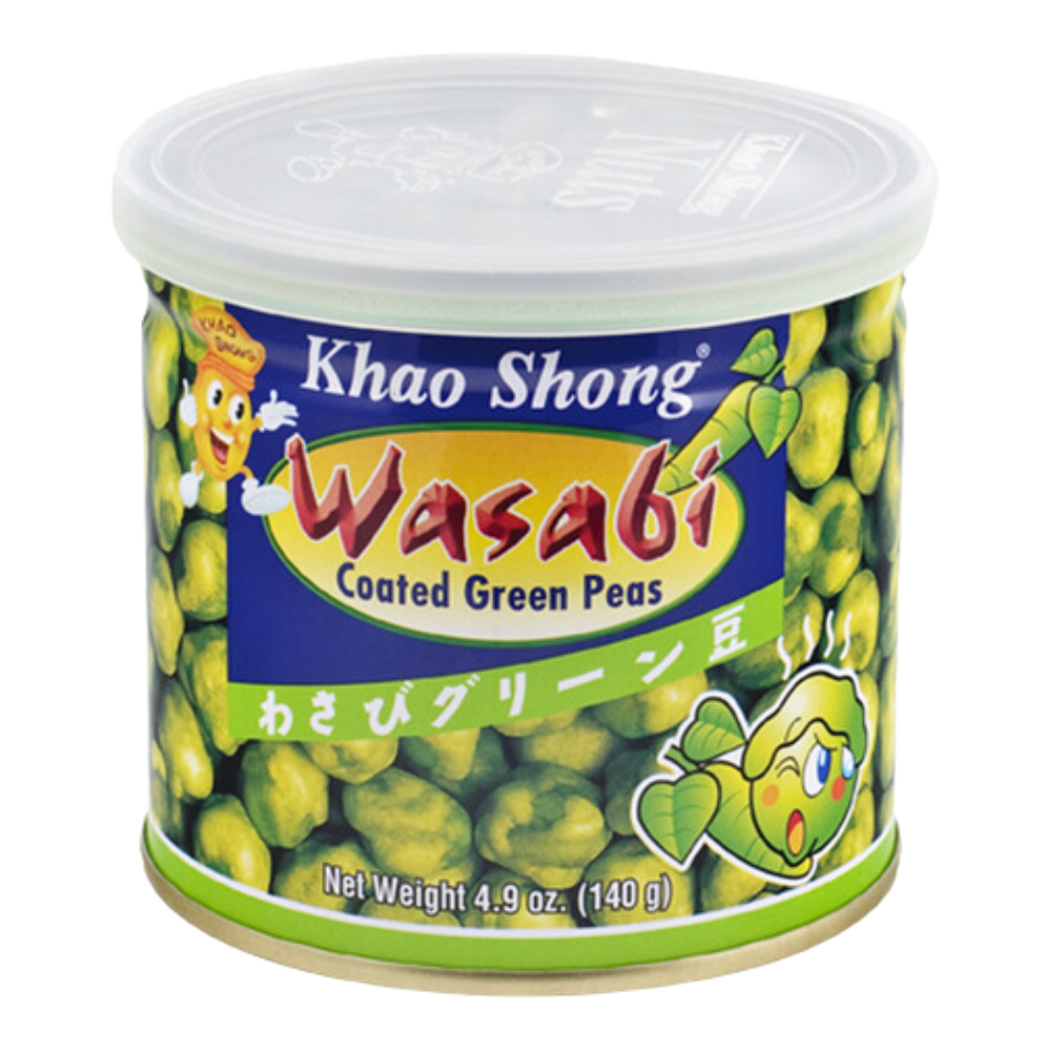 Khao Shong Green Peas Wasabi Snacks - Hot, 140g