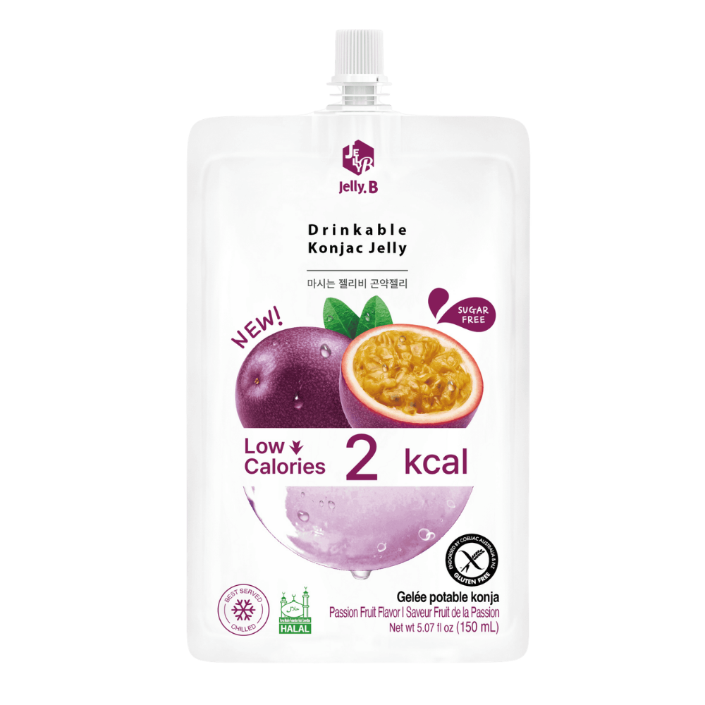 Jelly.B Konjac Jelly - 2 Kcal Passion Fruit Flavour, 150ml