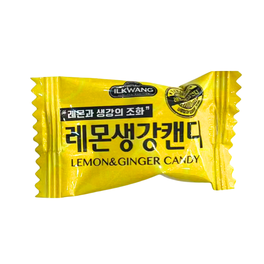 Korean Ilkwang Lemon Ginger Candy, 1pc, 4g