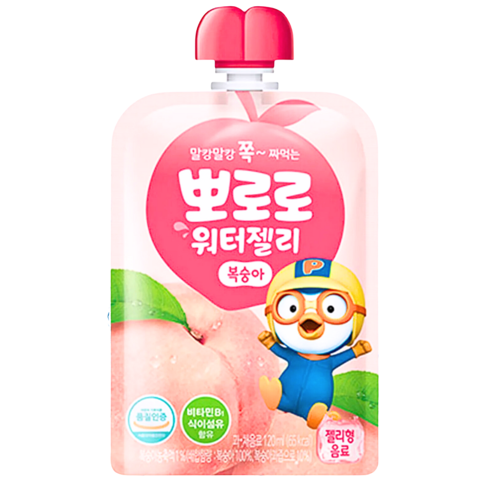 Korean Paldo Pororo Peach Water Jelly, 120ml