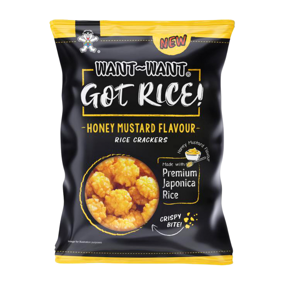 Want Want Rice Crackers - Honey Mustard Flavour, 85g