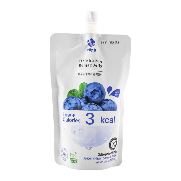 Jelly.B Konjac Jelly - 3 Kcal Blueberry Flavour, 150ml