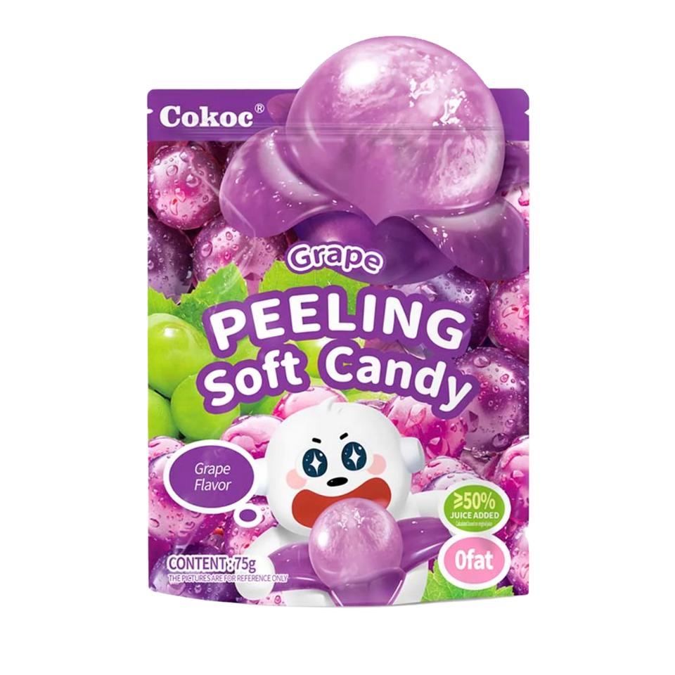 Cokoc Peeling Soft Candy - Grape, 75g