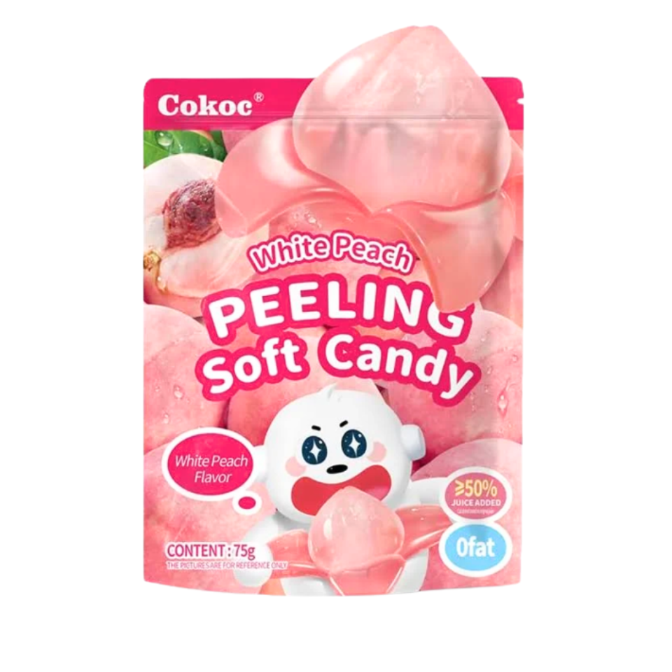 Cokoc Švelnus šveitiklis Saldainis - Baltasis persikas, 75g