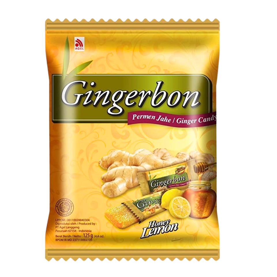 Agel Gingerbon imbieriniai saldainiai - medaus citrina, 125g