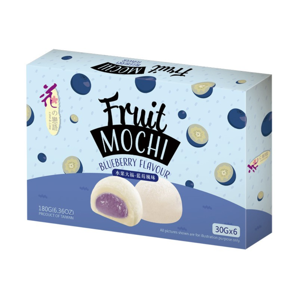 Loves Flower Fruit Mochi with Blueberry Flavor, 180g