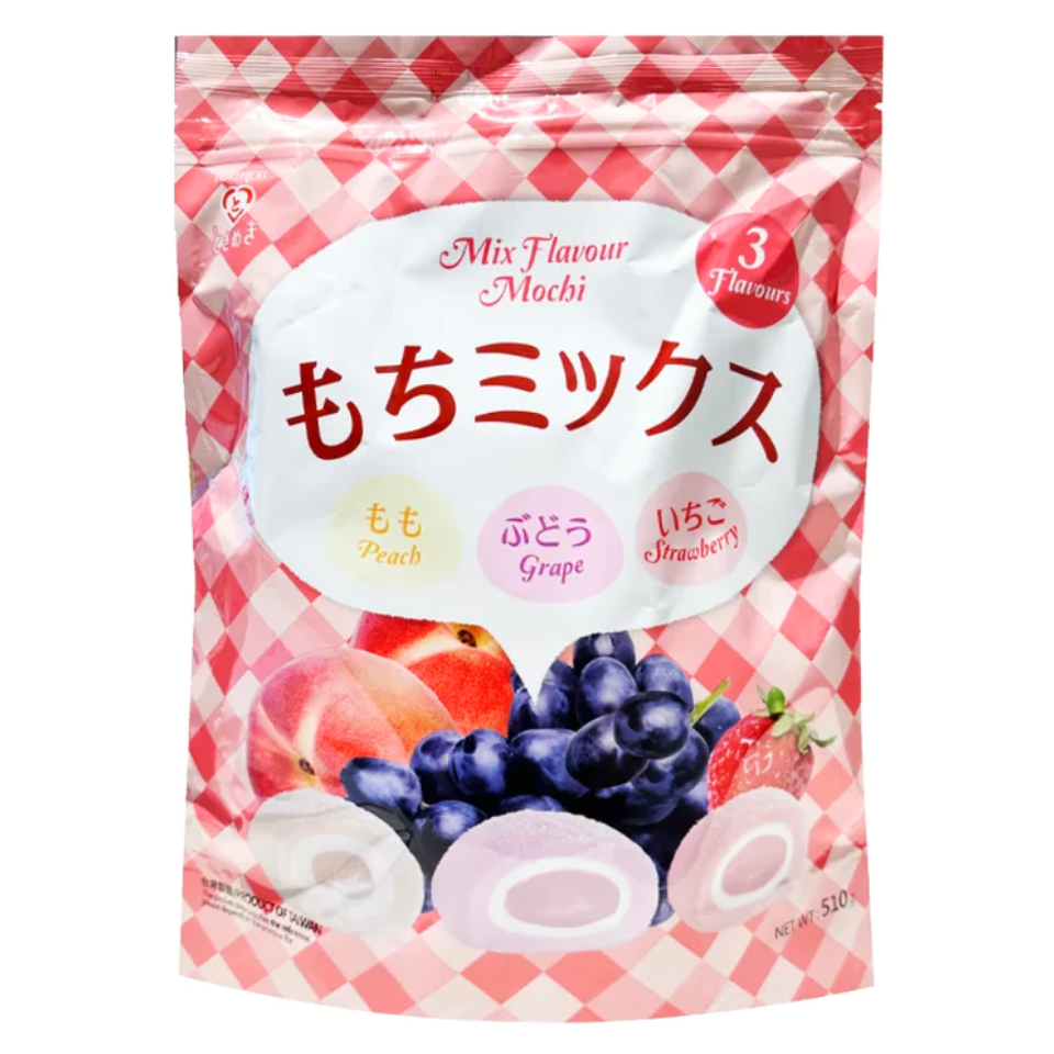 Tokimeki Mix Mochi Candy - Peach, Grape and Strawberry, 510g