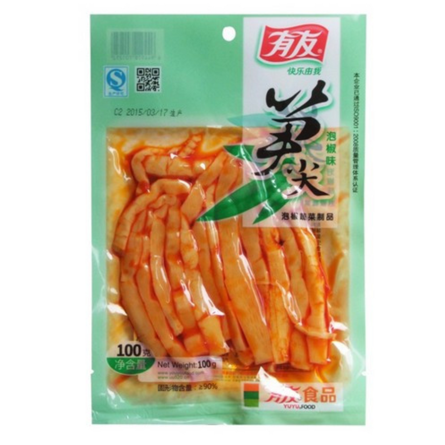 Pickled Bamboo Shoots - Pickled Chilli Flavour, 100g