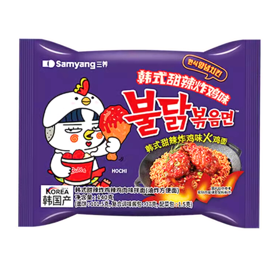 Samyang Buldak 热辣鸡肉拉面 - 甜辣炸鸡，140克