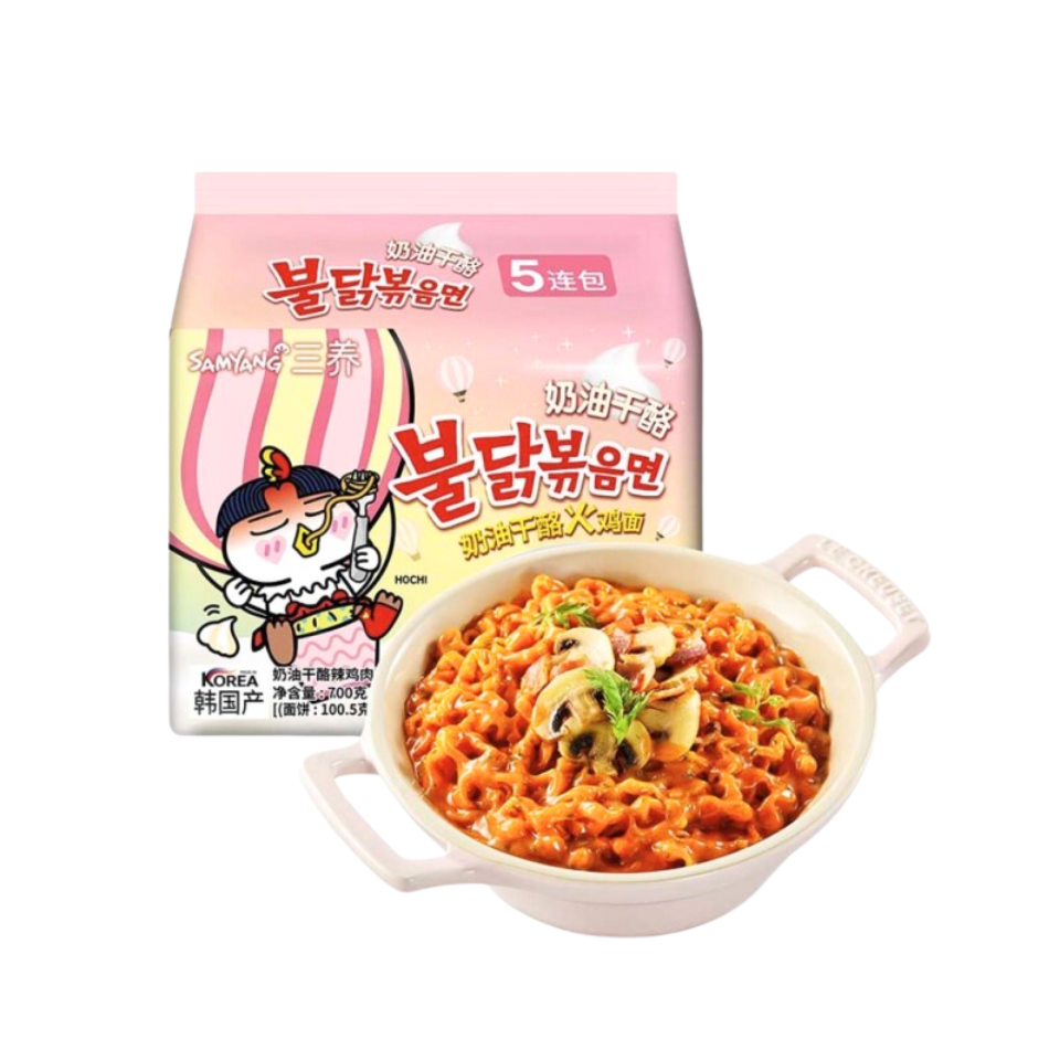Samyang Hot Chicken Ramen - Cream Carbonara - 5packs, 140g*5