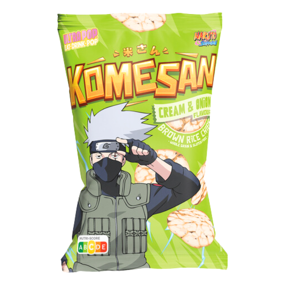 Ultra Pop pruunid riisikrõpsud – koor ja sibul, 60g