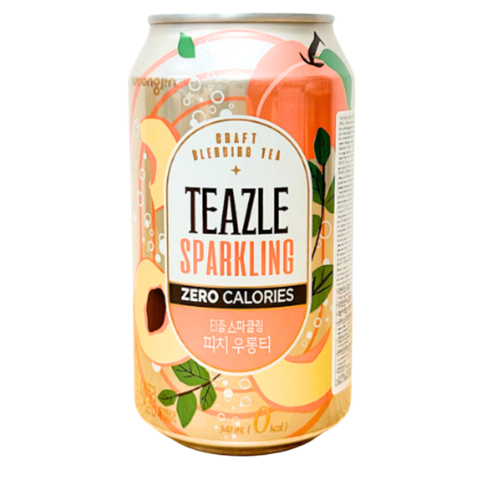 Teazle Sparkling Drink - Peach, 340ml