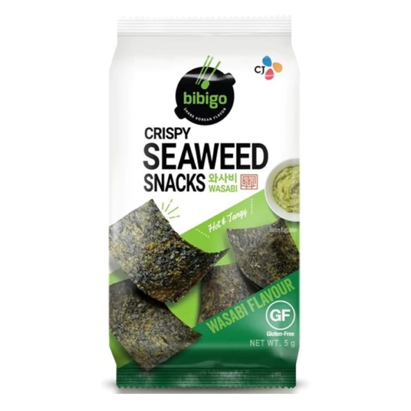 Bibigo Crispy Seaweed Snacks Wasabi, 5g